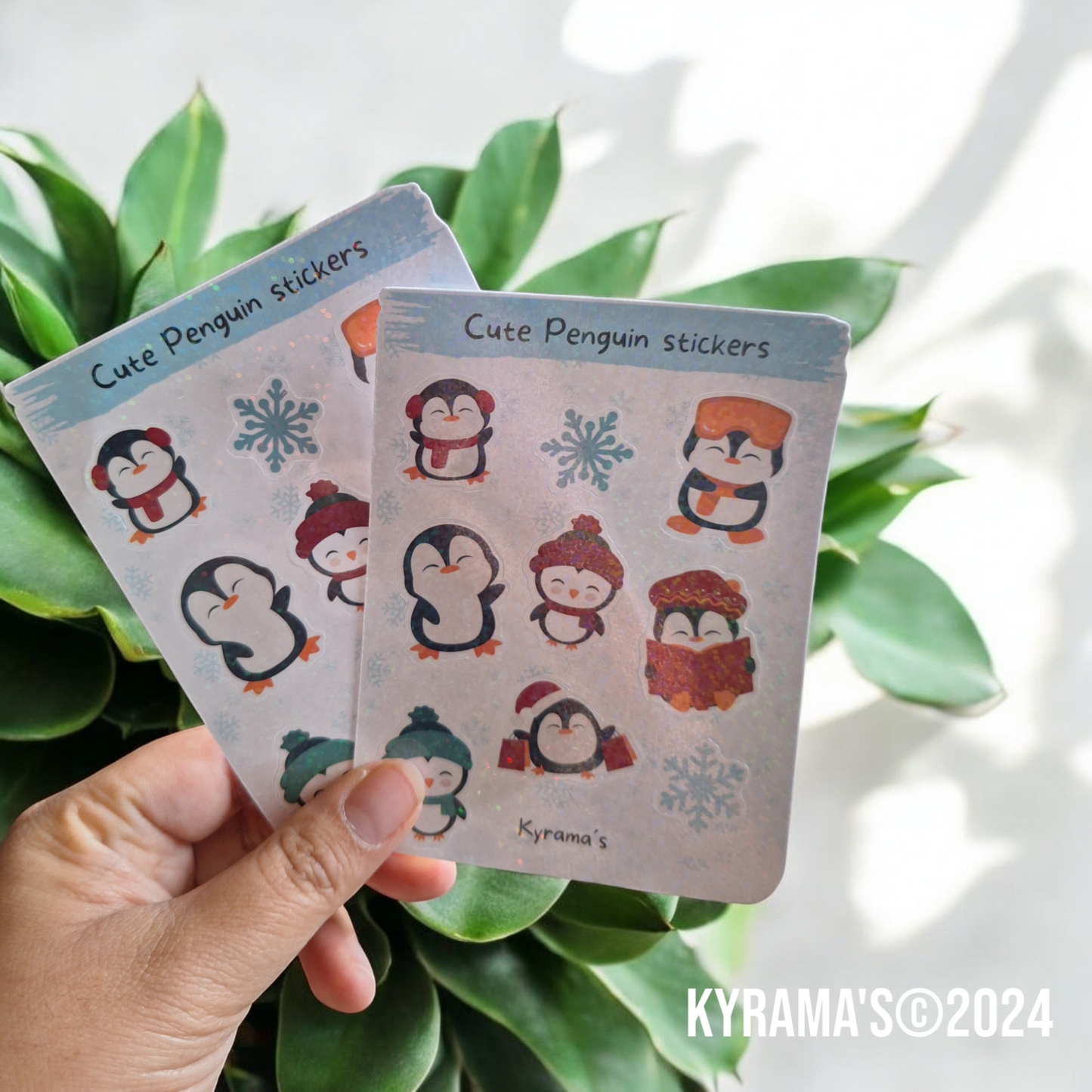 Cute penguin stickervel