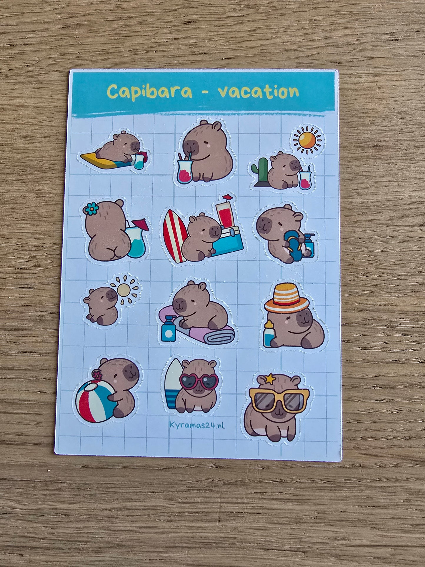 Capibara stickervel